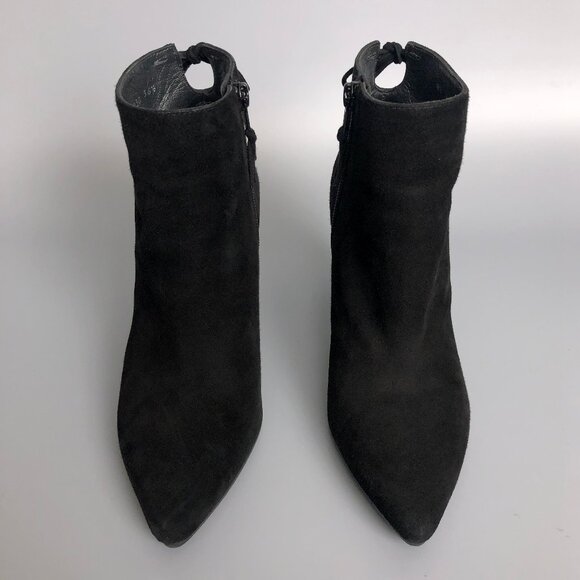 Wow! Stuart Weitzman Black Suede Ankle Boots - Picture 2 of 10